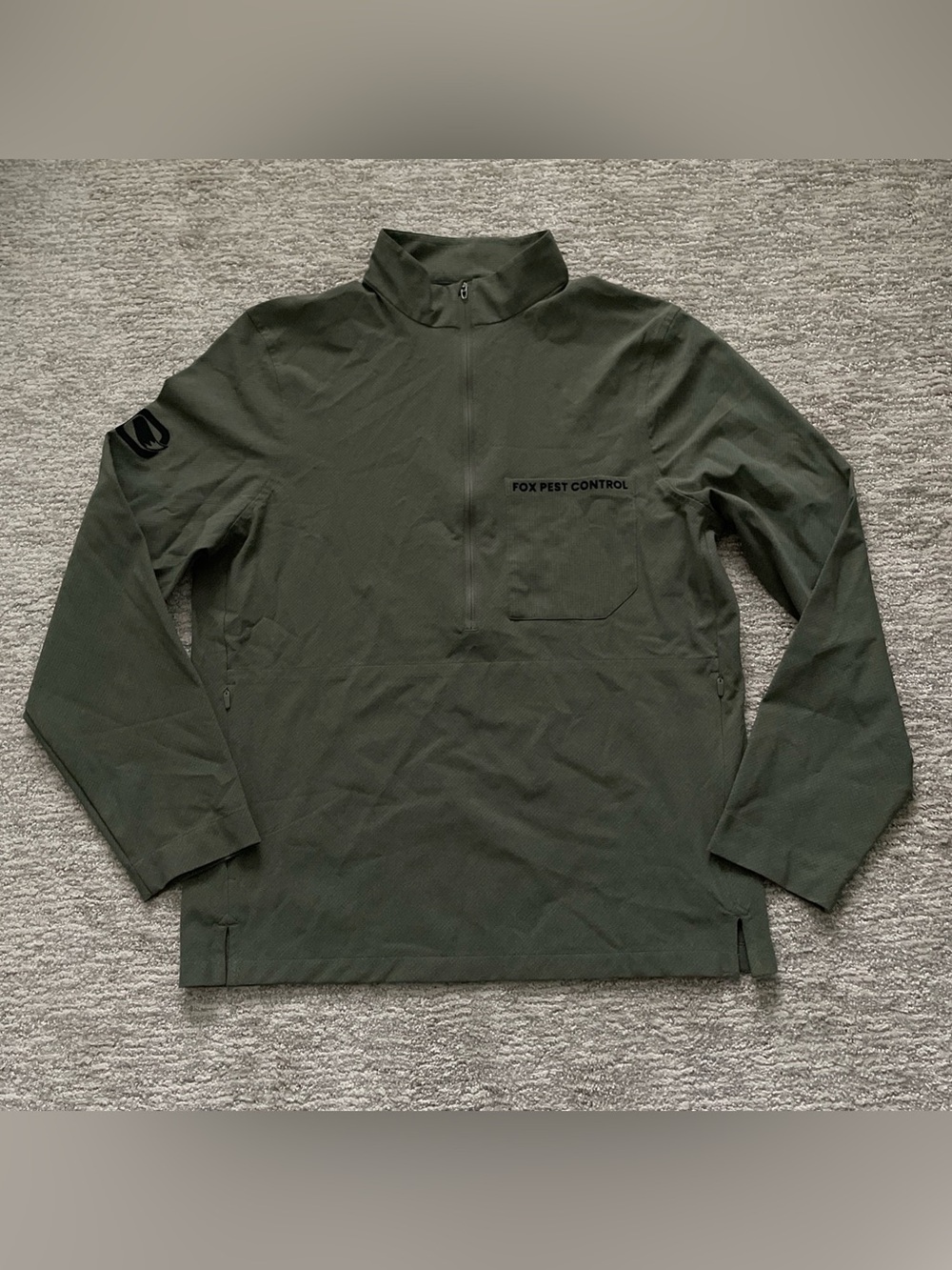 Lululemon Woven Air Half Zip Mens Small Green Lightweight Performance Pullover
